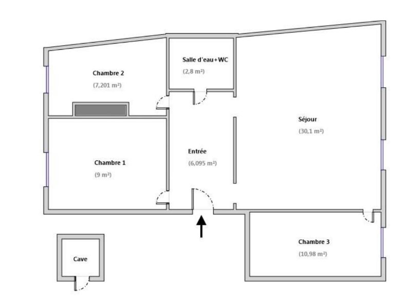 Maison a louer asnieres-sur-seine - 3 pièce(s) - 65 m2 - Surfyn